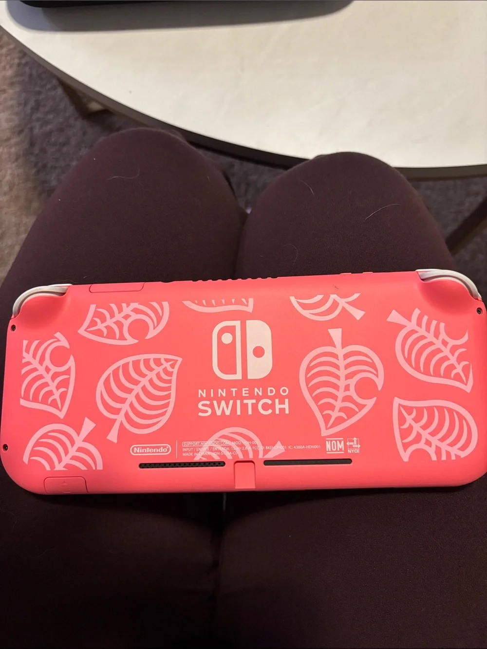 Nintendo Switch Lite Pink Handheld Console with Flower Thumb Grips